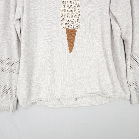 Lisa Todd Sweater Size Large Lickety Split Ice Cream Rhinestone Embellished - Picture 6 of 16